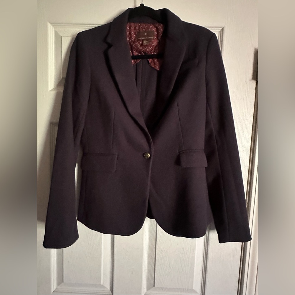 Perfect Condition! Fenn Wright Manson Blue Tailored Blazer Notched Lapels!